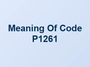 Meaning of Code P1261 Explanation